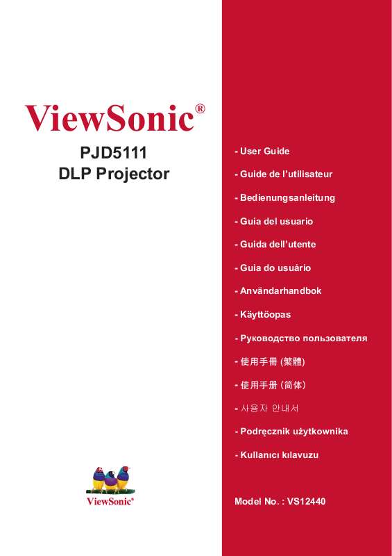Guide utilisation VIEWSONIC PJD5111  de la marque VIEWSONIC