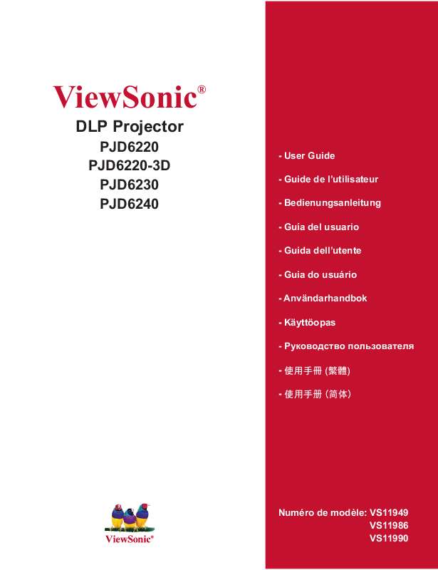 Guide utilisation VIEWSONIC PJD6240  de la marque VIEWSONIC