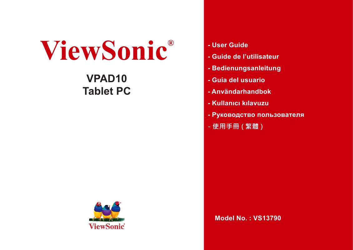 Guide utilisation VIEWSONIC VIEWPAD 10  de la marque VIEWSONIC