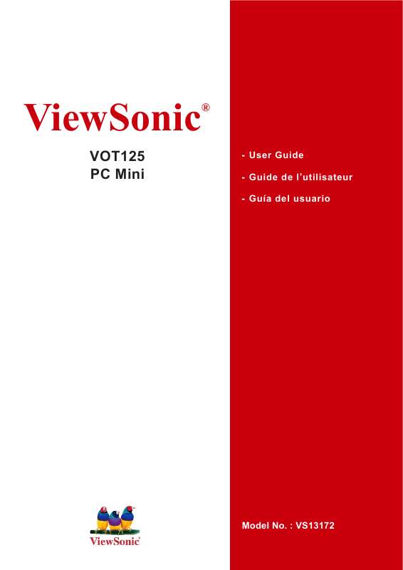 Guide utilisation  VIEWSONIC VOT125  de la marque VIEWSONIC