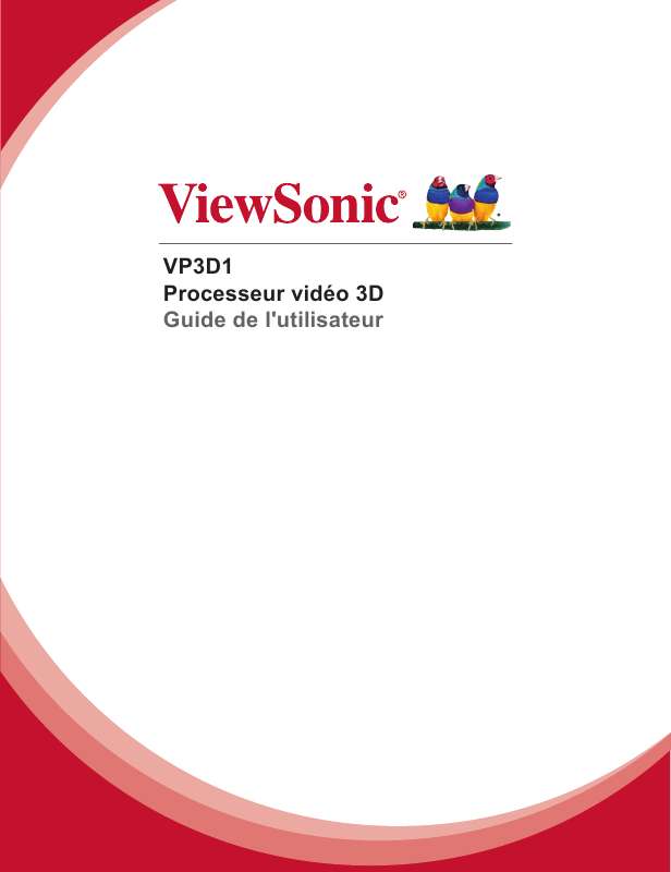 Guide utilisation VIEWSONIC VP3D1  de la marque VIEWSONIC