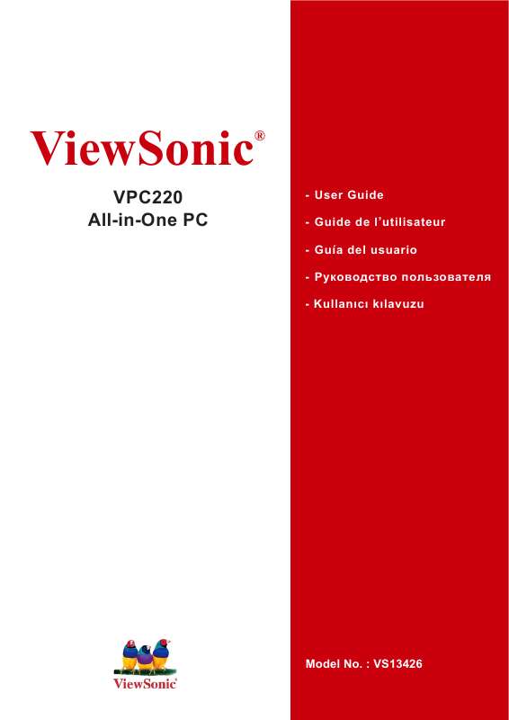 Guide utilisation VIEWSONIC VPC220  de la marque VIEWSONIC