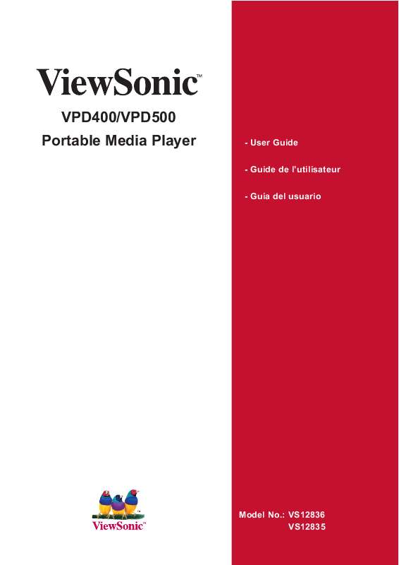 Guide utilisation VIEWSONIC VPD400  de la marque VIEWSONIC