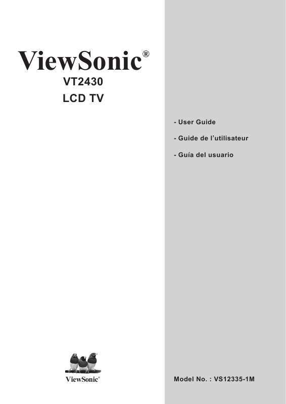 Guide utilisation VIEWSONIC VT2430  de la marque VIEWSONIC