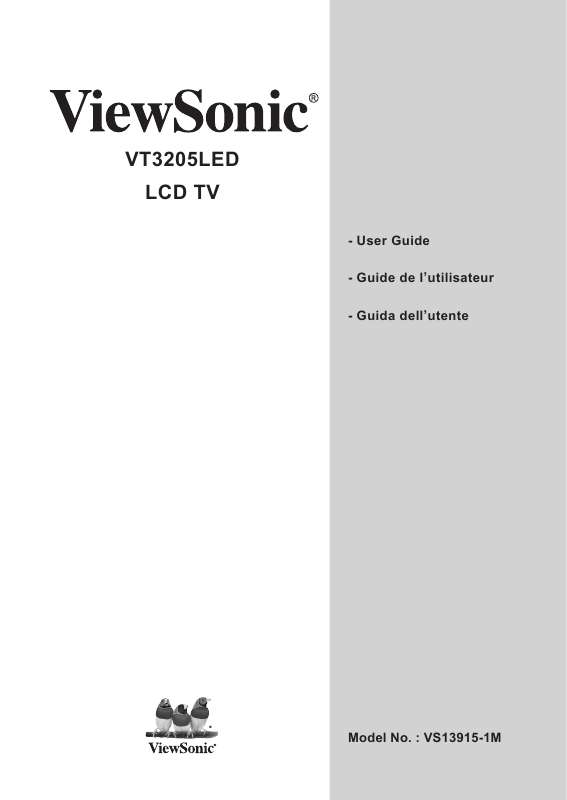 Guide utilisation VIEWSONIC VT3205LED  de la marque VIEWSONIC