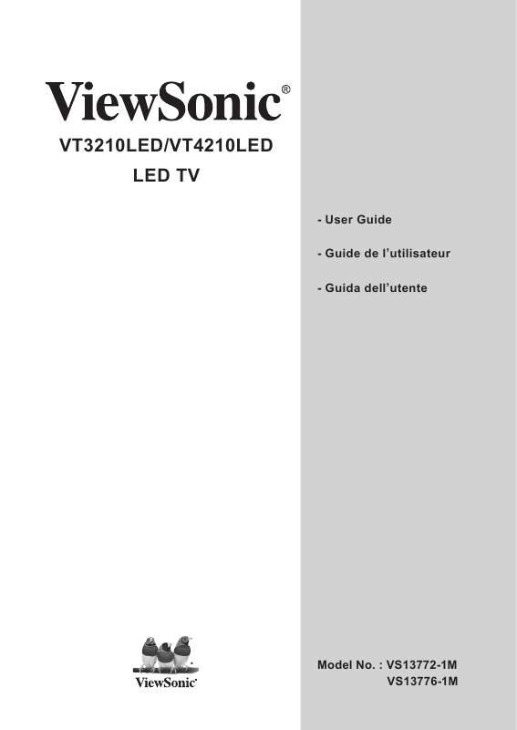 Guide utilisation VIEWSONIC VT3210LED  de la marque VIEWSONIC