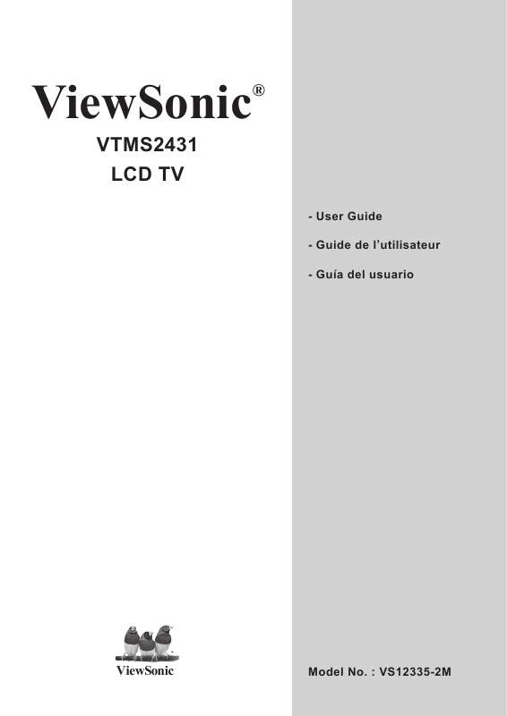 Guide utilisation  VIEWSONIC VTMS2431  de la marque VIEWSONIC