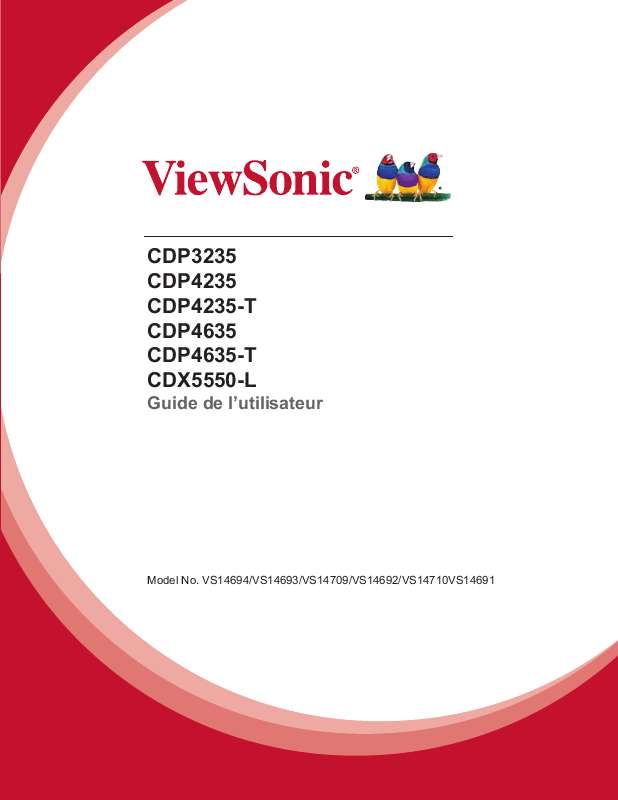 Guide utilisation VIEWSONIC CDP4635-T  de la marque VIEWSONIC
