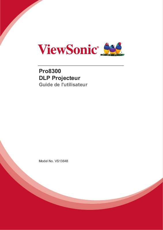 Guide utilisation VIEWSONIC PRO8300  de la marque VIEWSONIC
