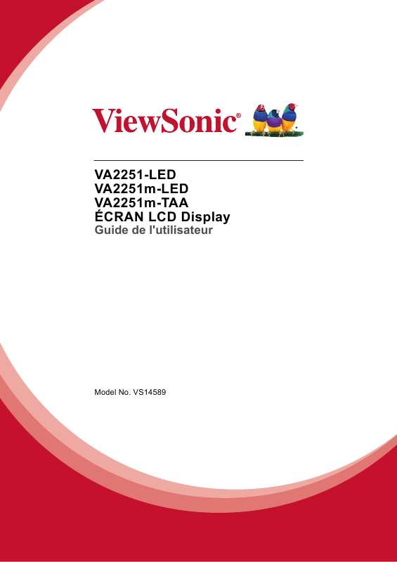 Guide utilisation VIEWSONIC VA2251M-LED  de la marque VIEWSONIC