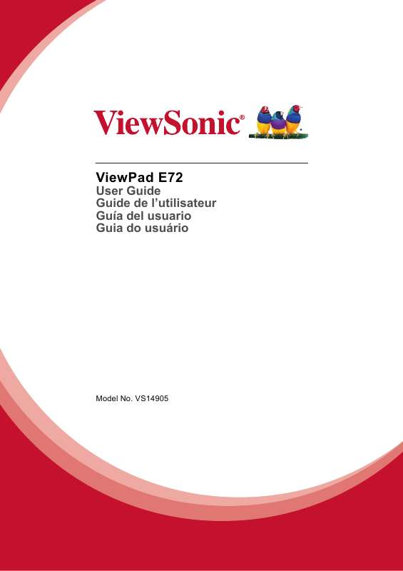 Guide utilisation VIEWSONIC VIEWPAD E72  de la marque VIEWSONIC