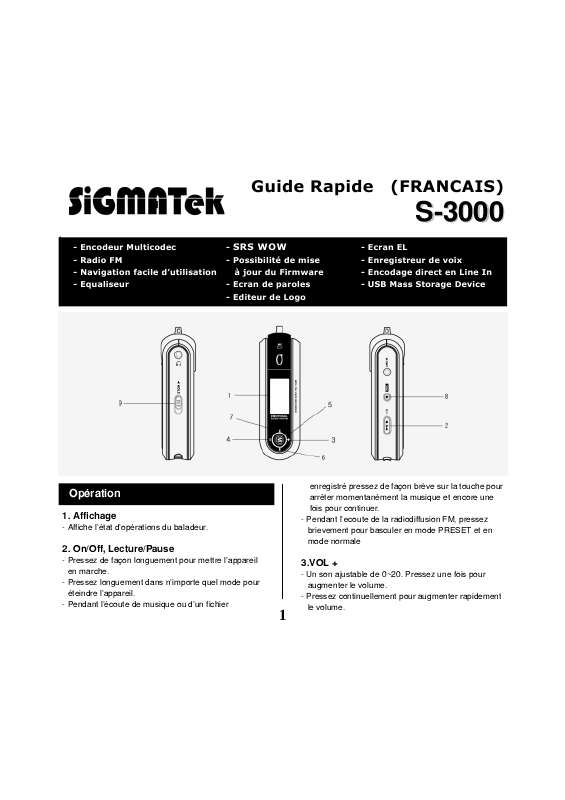 Guide utilisation  SIGMATEK S-3000  de la marque SIGMATEK