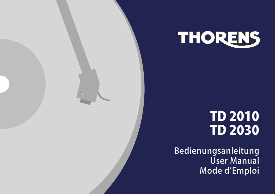 Guide utilisation THORENS TD 2030  de la marque THORENS