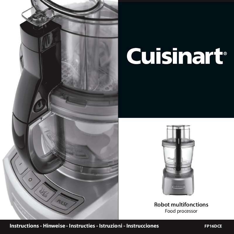 Guide utilisation  CUISINART FOOD PROCESSOR  de la marque CUISINART