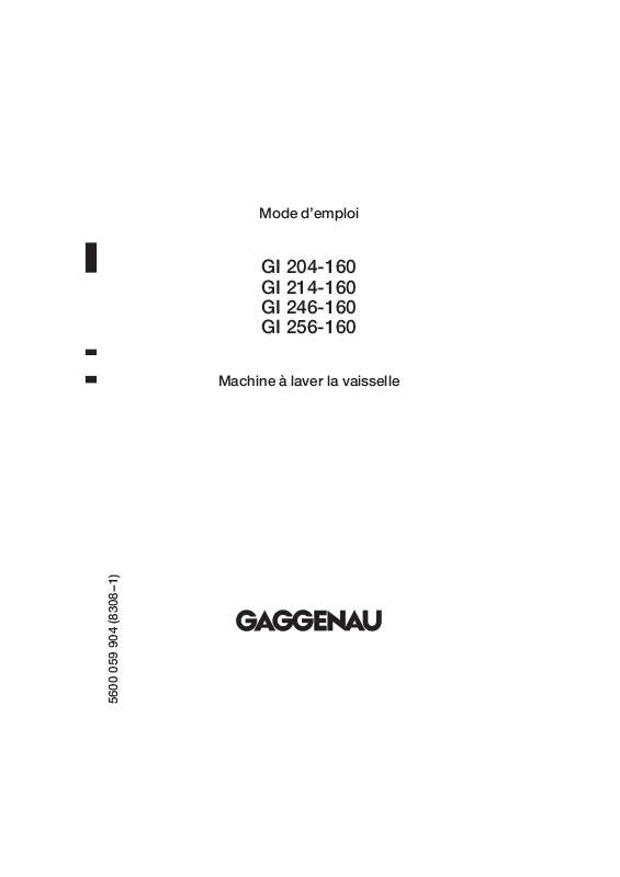 Guide utilisation GAGGENAU GI256160 de la marque GAGGENAU