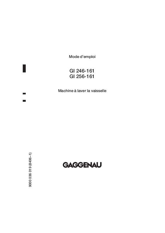 Guide utilisation GAGGENAU GI256161 de la marque GAGGENAU