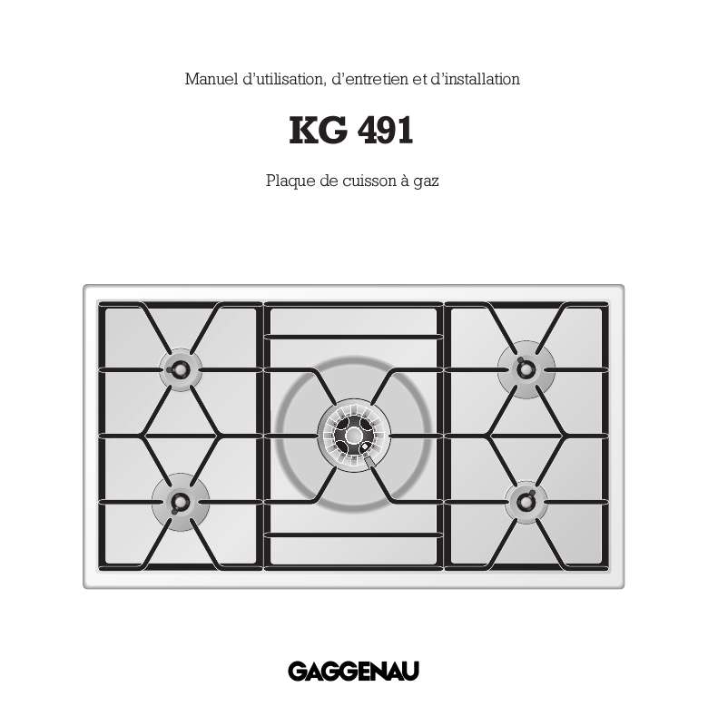 Guide utilisation  GAGGENAU KG491110  de la marque GAGGENAU