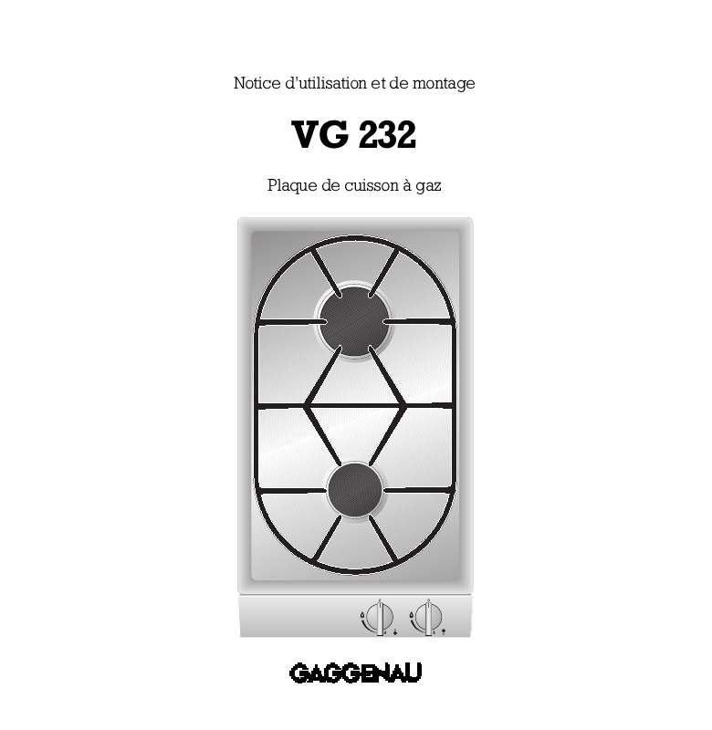 Guide utilisation  GAGGENAU VG232232CH  de la marque GAGGENAU