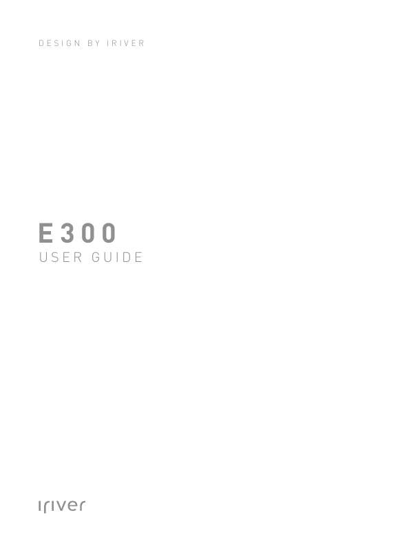 Guide utilisation IRIVER E300  de la marque IRIVER