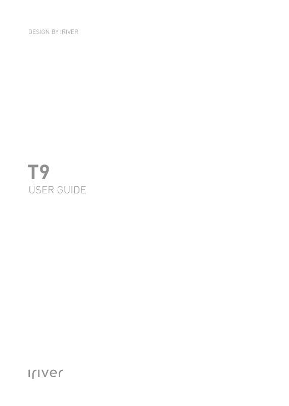 Guide utilisation IRIVER T9  de la marque IRIVER