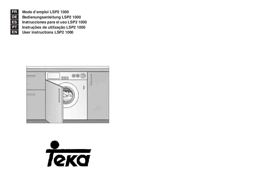 Guide utilisation TEKA LSP2 1000 de la marque TEKA