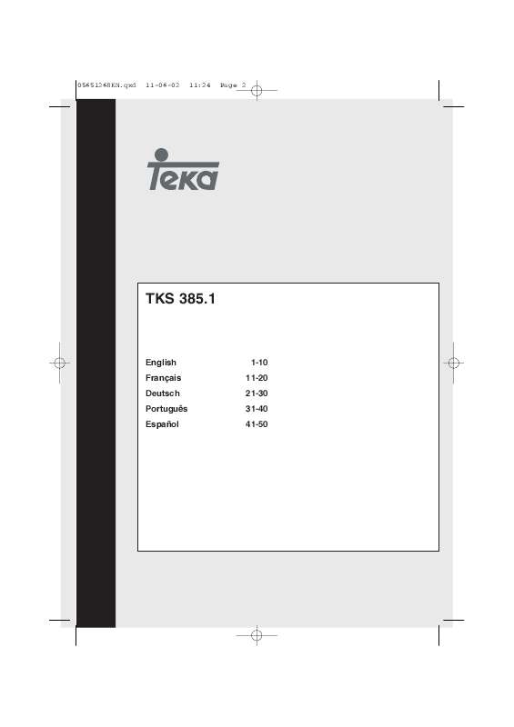 Guide utilisation TEKA TKS 385.1 de la marque TEKA