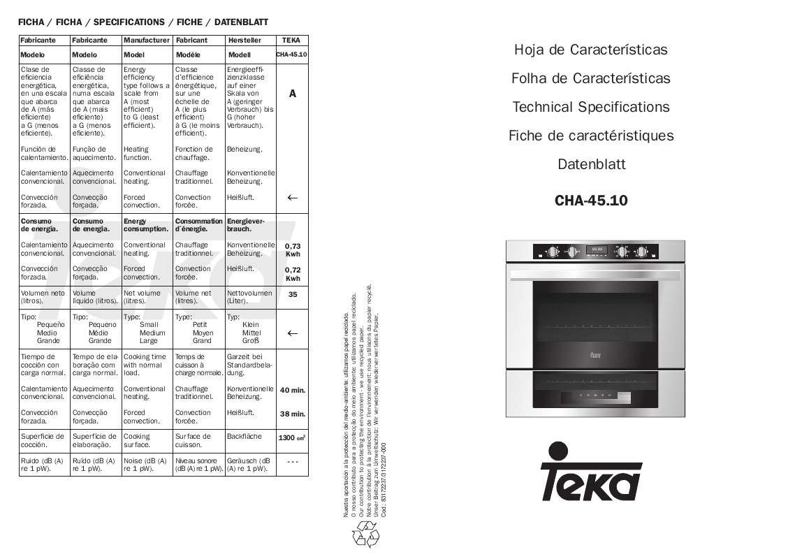 Guide utilisation TEKA CHA-45.15 de la marque TEKA