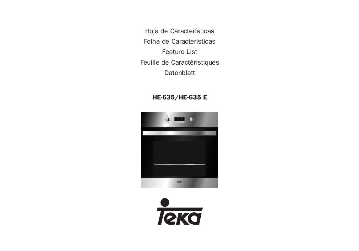 Guide utilisation TEKA HE-635  - INSTALLATION MANUAL de la marque TEKA