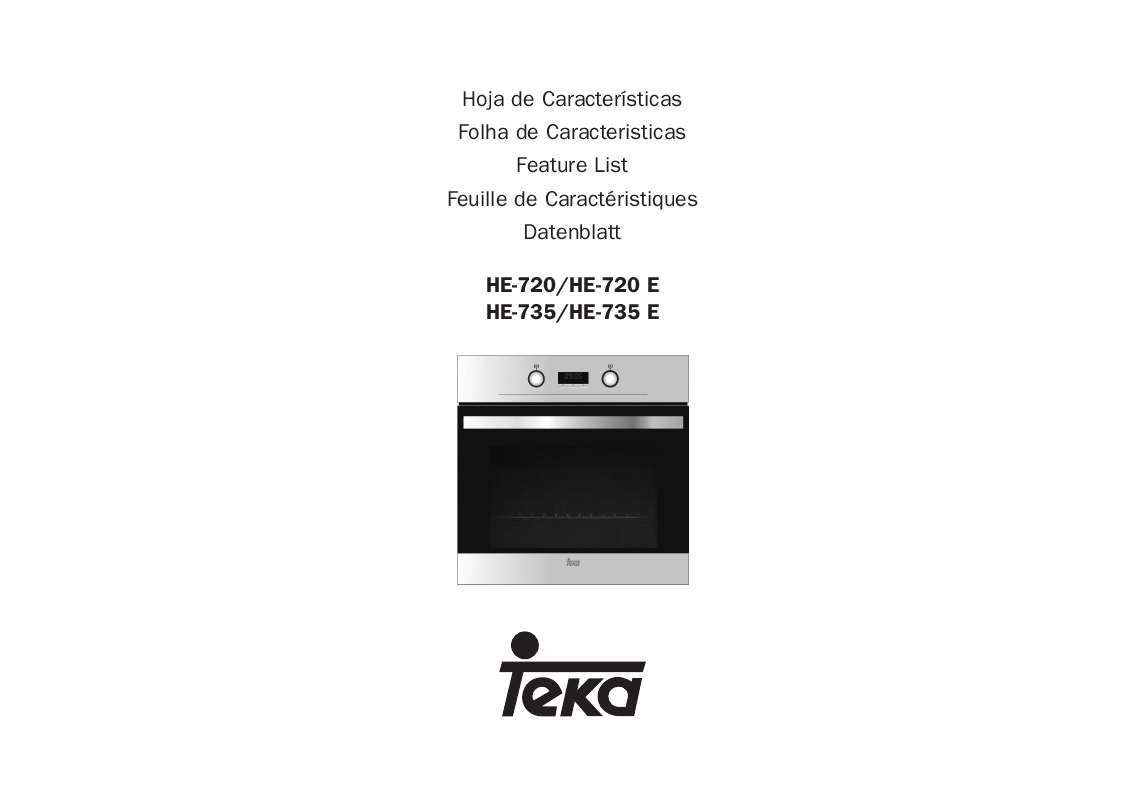 Guide utilisation TEKA HE-720  - INSTALLATION MANUAL de la marque TEKA