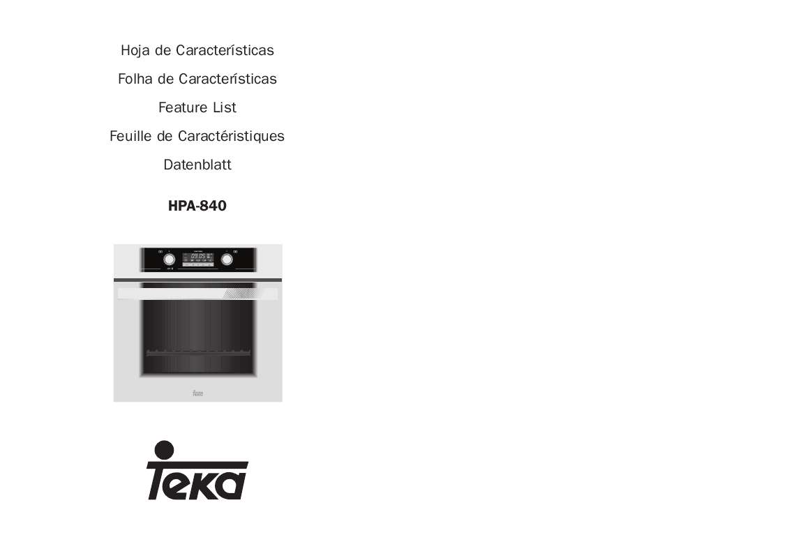 Guide utilisation TEKA HPA-840  - INSTALATION MANUAL de la marque TEKA