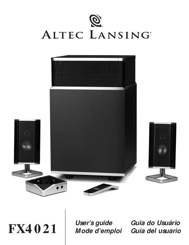 Guide utilisation  ALTEC LANSING FX4021  de la marque ALTEC LANSING
