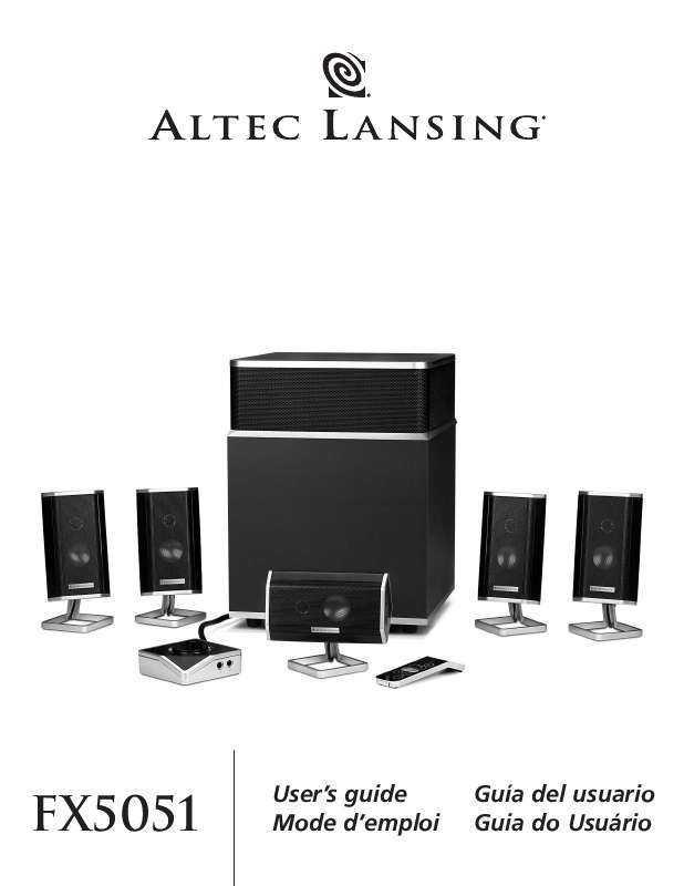 Guide utilisation  ALTEC LANSING FX5051  de la marque ALTEC LANSING