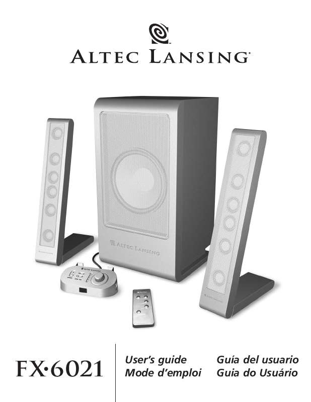 Guide utilisation  ALTEC LANSING FX6021  de la marque ALTEC LANSING