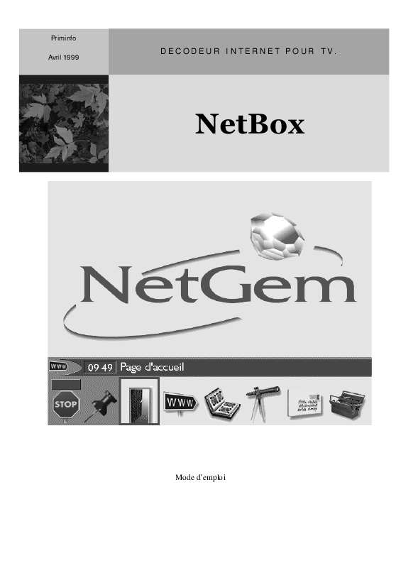 Guide utilisation NETGEM NETBOX  de la marque NETGEM