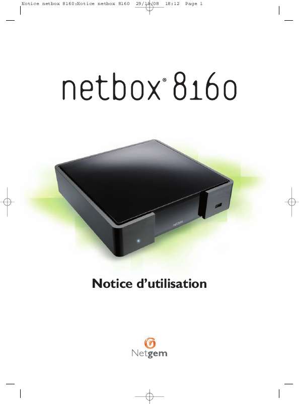 Guide utilisation NETGEM NETBOX 8160  de la marque NETGEM