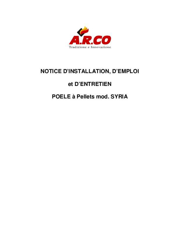 Guide utilisation  ARCO SYRIA  de la marque ARCO