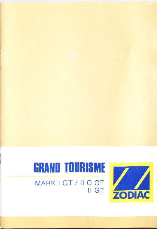 Guide utilisation  ZODIAC MARK II GT  de la marque ZODIAC