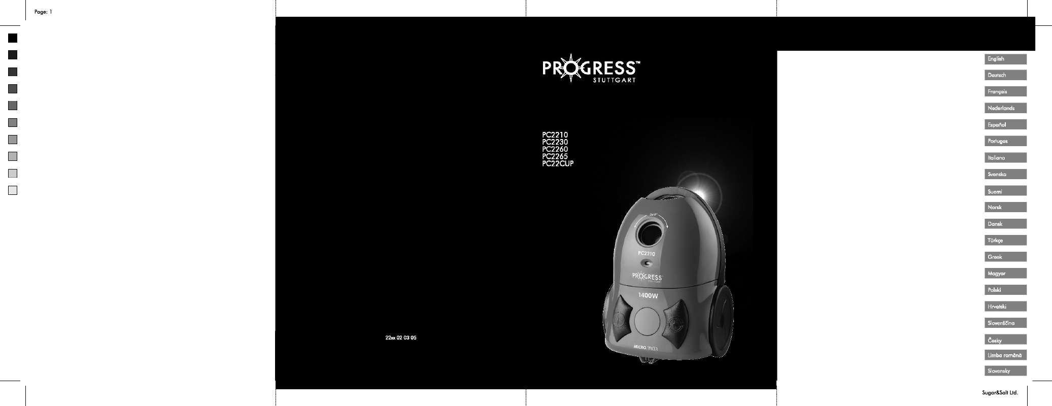Guide utilisation  PROGRESS PC 2260  de la marque PROGRESS