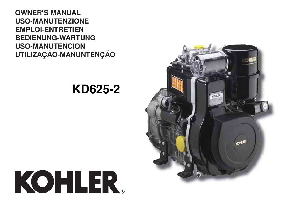 Guide utilisation  KOHLER KD625-2  de la marque KOHLER