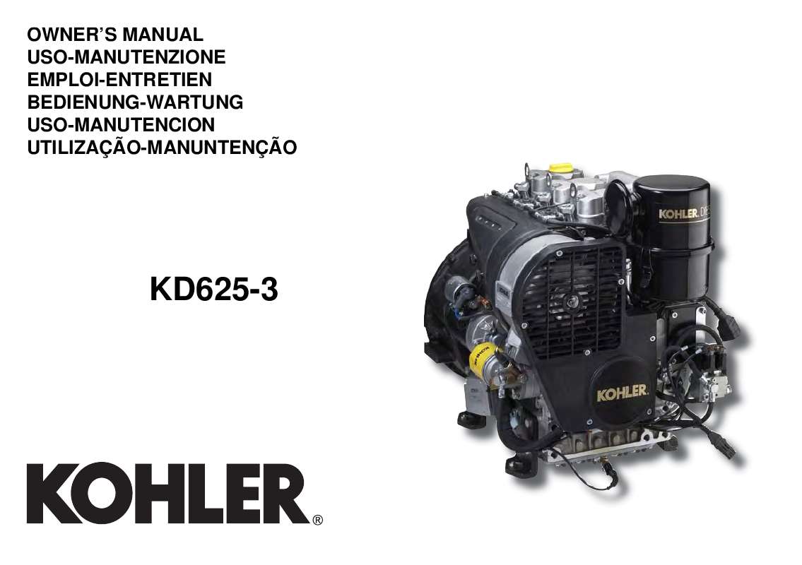 Guide utilisation  KOHLER KD625-3  de la marque KOHLER