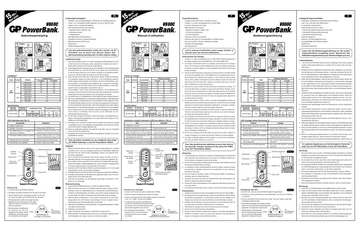 Guide utilisation GP BATTERIES POWERBANK V800C  de la marque GP BATTERIES