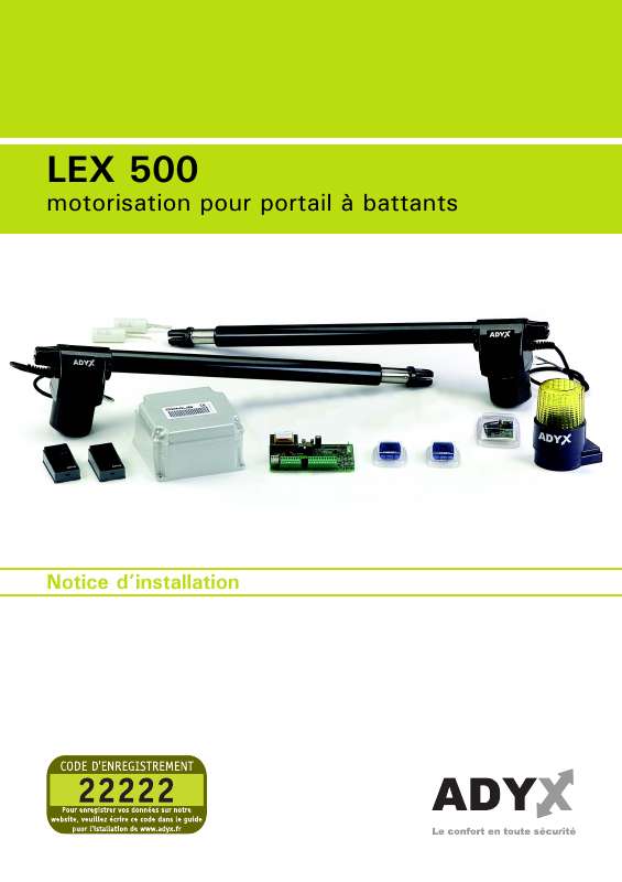 Guide utilisation  ADYX LEX 500  de la marque ADYX