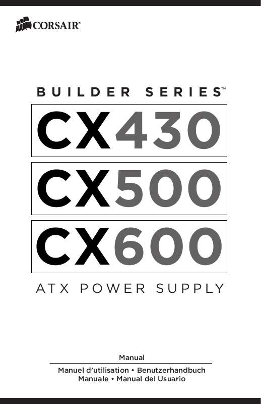 Guide utilisation CORSAIR BUILDER CX430  de la marque CORSAIR