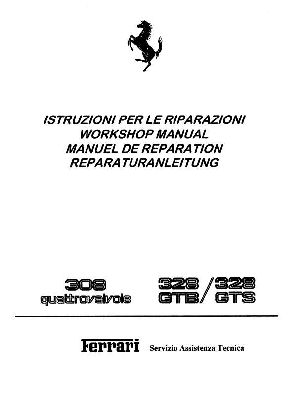 Guide utilisation FERRARI 328 GTB  de la marque FERRARI