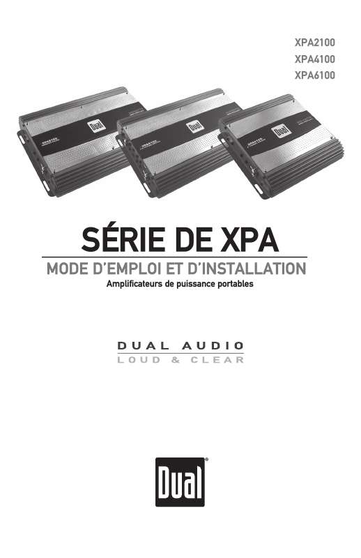 Guide utilisation DUAL XPA4100  de la marque DUAL