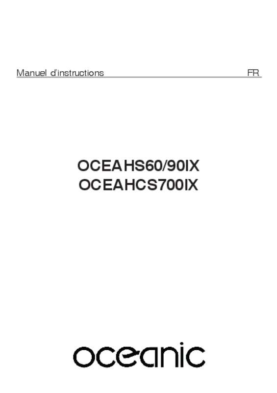 Guide utilisation  OCEANIC OCEAHS60-90IX_  de la marque OCEANIC