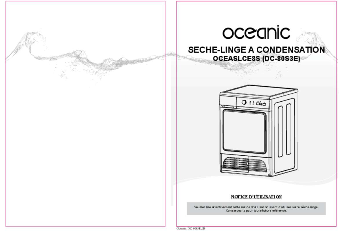 Guide utilisation  OCEANIC OCEASLCE8S  de la marque OCEANIC