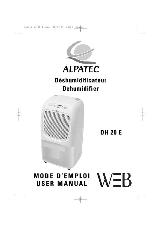 Guide utilisation ALPATEC DH 20 E  de la marque ALPATEC