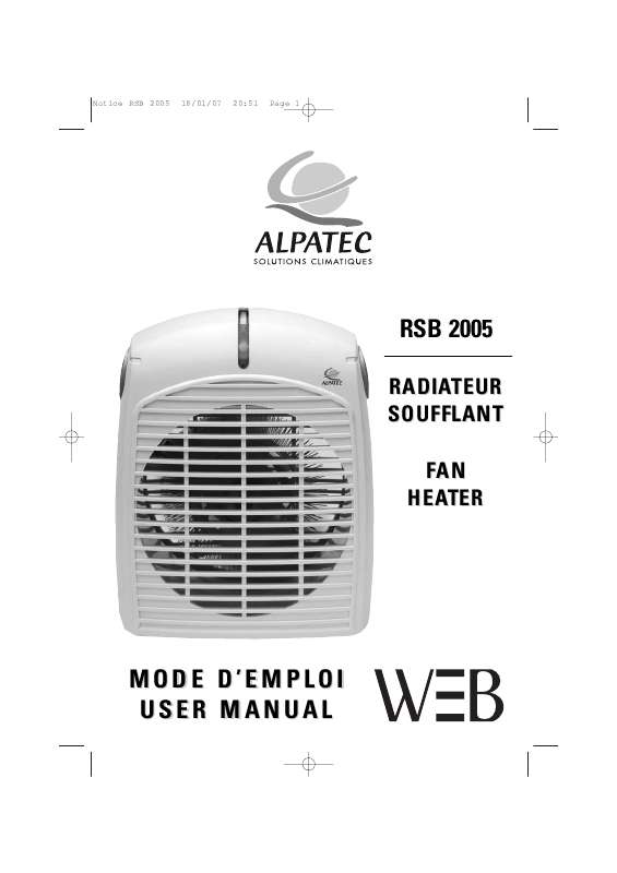 Guide utilisation ALPATEC RSB 2005  de la marque ALPATEC