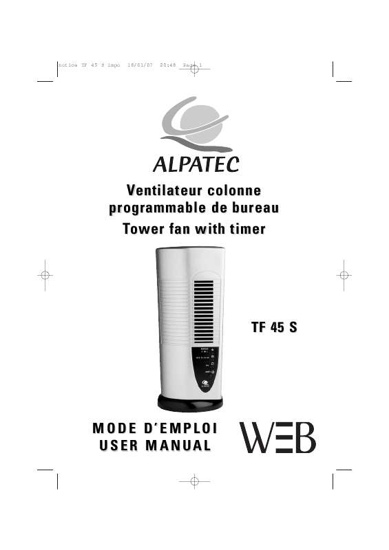 Guide utilisation ALPATEC TF 45 S  de la marque ALPATEC
